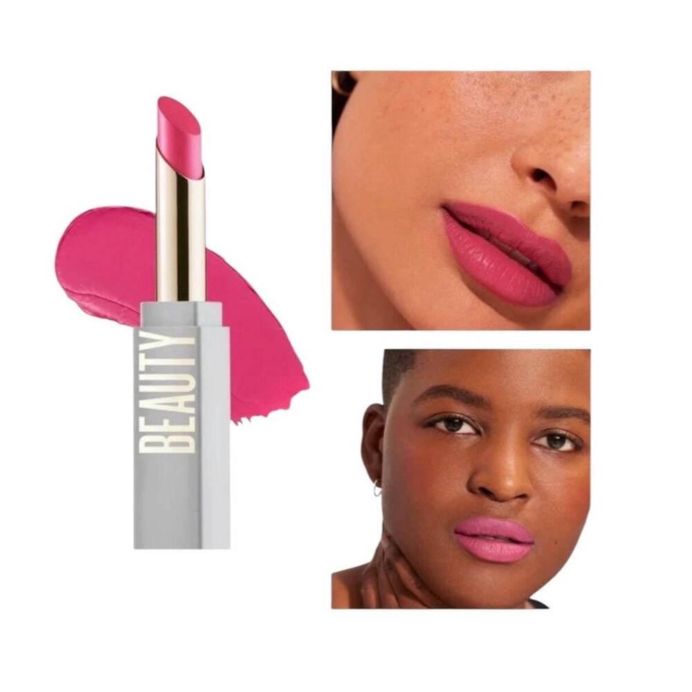 Beautycounter Matte Satin Lipstick - Electric Vivid Pink Statement‎ Bundle of 2